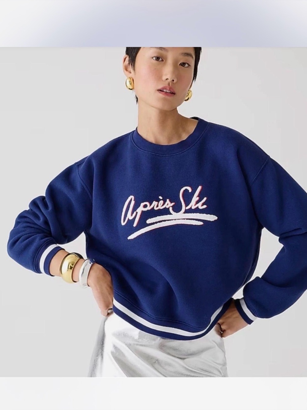 J. Crew Heritage Fleece Après-Ski Graphic Sweatshirt preowned Sz 2X